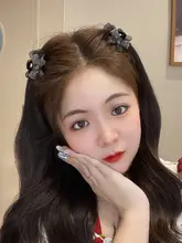 大きなリボン付きヘアクリップ【高級感・女性用・前髪用・大サイズ】