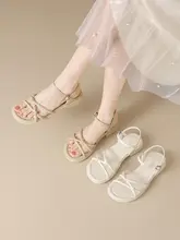 快適で美しい！女性用フラットサンダル【夏用・柔らかいソール・低ヒール】