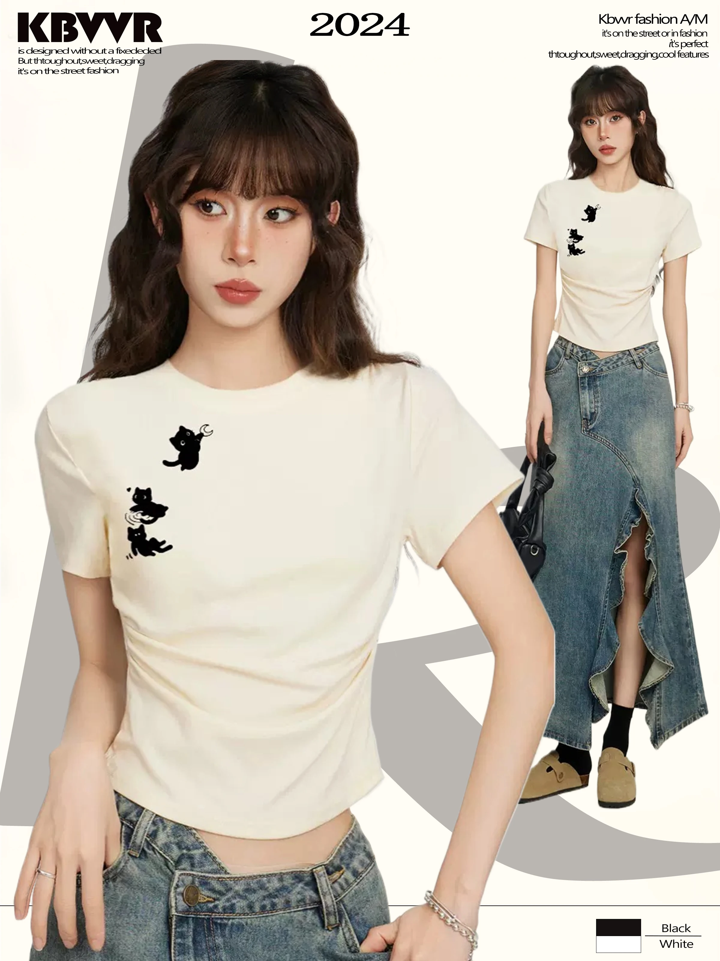大人可愛い服 40代コーデ｜黒と白ストライプTシャツの着こなしガイド