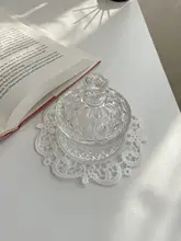 レトロ風 フランススタイル レース円形コースター【刺繍・白・防滑】