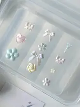 春夏用フラワーリボンネイル型【可愛いデザイン・ネイルアクセサリー】