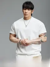 MUSCLE DOG 春夏用 メンズ 半袖Tシャツ【シンプルデザイン・通気性・トレーニング対応】