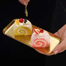 304ステンレス製四角形焼肉プレート【鍋料理・金色・多用途】