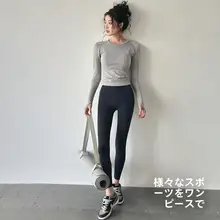 ヨガウェア Tシャツ レディース 長袖 半袖 タイト 着痩せ 速乾 通気性 ランニング トレーニング フィットネス ジム