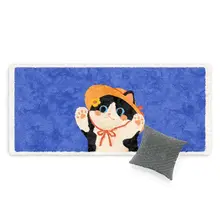 かわいらしい猫デザインの窓辺用クッションマット【滑り止め・薄型・通年対応】