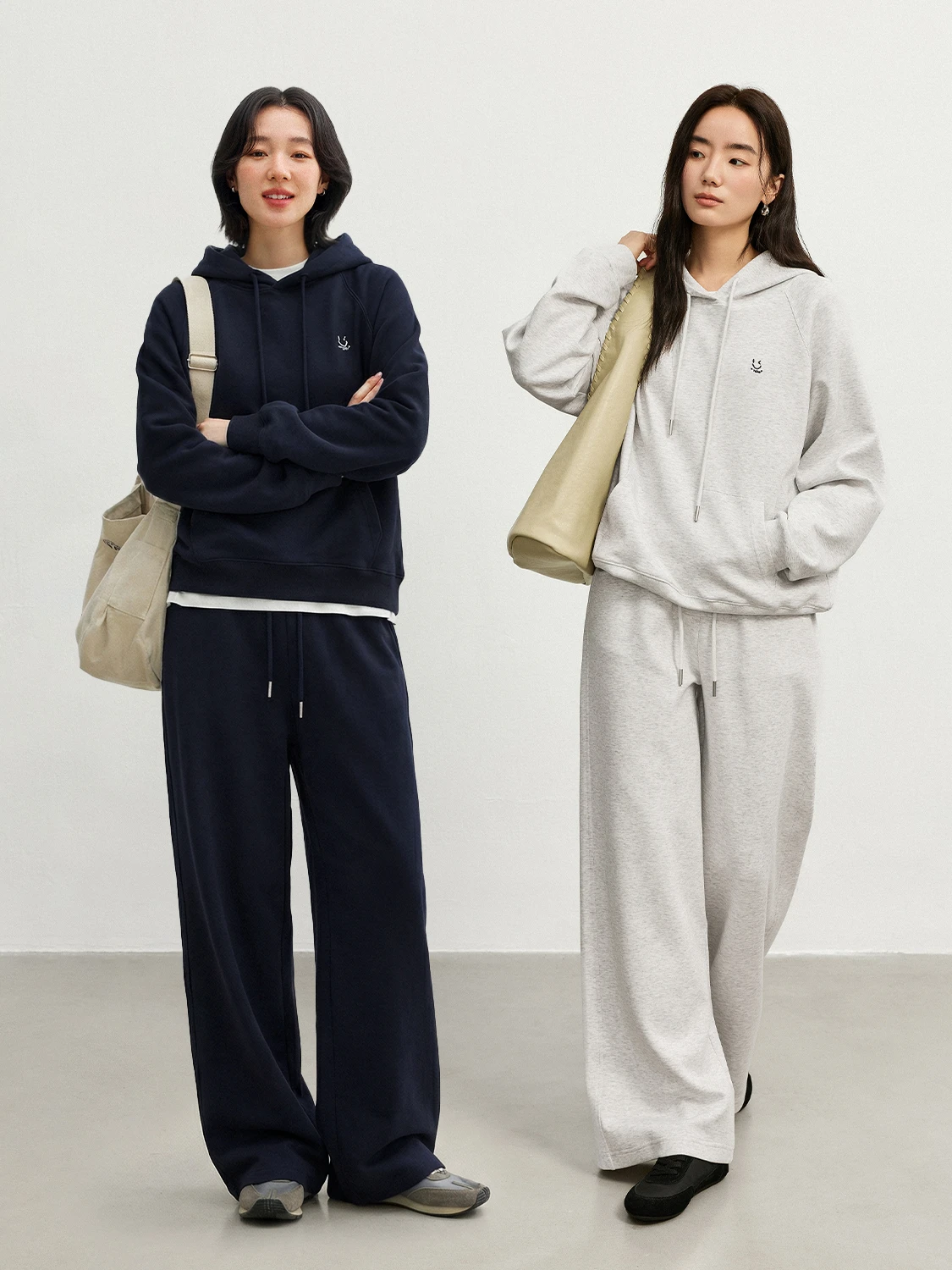 スウェット パンツ コーディネートのためのカジュアルストレートパンツ【ウエストゴム・ゆったりシルエット】