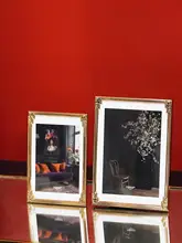 北欧風 ゴールドシンプルデザインの写真フレーム【壁掛け・卓上用】