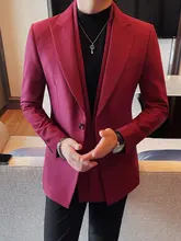春秋向け 高級感あるダブルカラー メンズスーツ【スリムフィット・プレーンカラー・ビジネスカジュアル・結婚式対応】