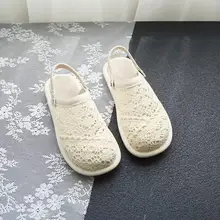 透かしデザインの厚底ミュールサンダル【コットンリネン・フィッシャーマンスタイル・春夏用】