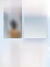 プライバシー保護 窓用 スマートデザインのモザイクガラスフィルム【透光・防眩・防水性・洗面所用】