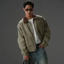BD.POWER UP+ アメリカンスタイルのワークジャケット【ヴィンテージ風・カジュアル・デトロイトカラー・翻領デザイン】