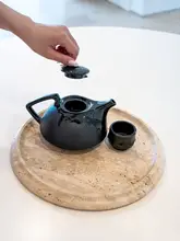 新中式デザ インのティーポットとティーカップのトレイセット【リビングや民宿に最適・高級感のあるインテリア】（セットアップ対応）