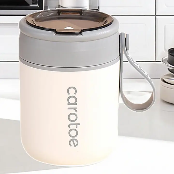 保温スープカップ【蓋付き・スプーン付・持ち運び便利・オフィス用】