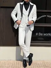 新郎用結婚式スーツ【タキシード・ジャケット付き・スリムフィット】（セットアップ対応）