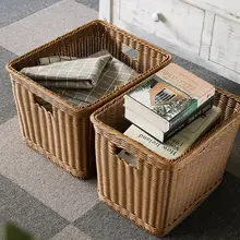 大容量プラスチック製ふろしき風収納バスケット【ハンドメイド・家用・ランドリーバスケット】
