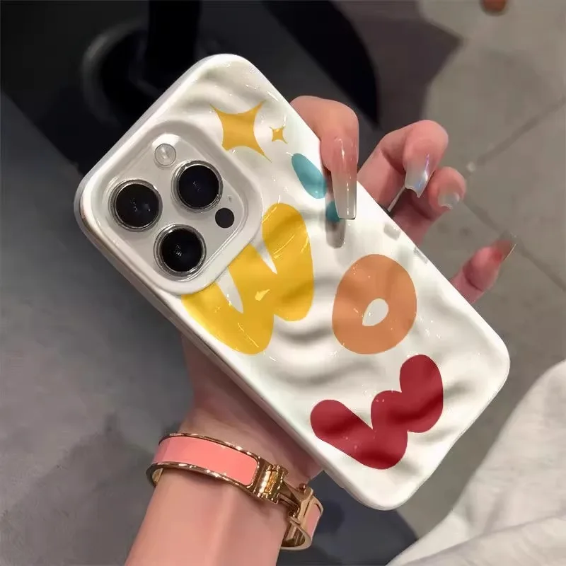 カラフルなイエロー背景のカートン風iPhoneケース：INS風デザインと衝撃吸収性能の実証