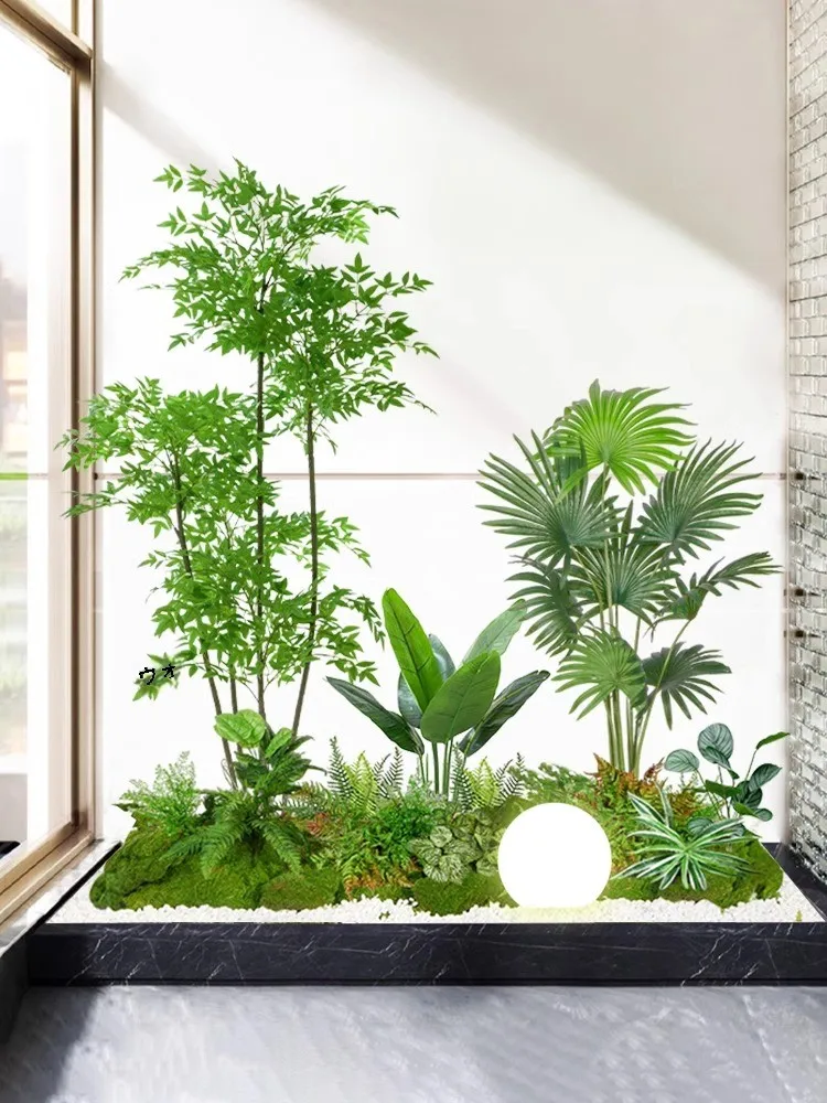 ウッドデッキ 目隠し 植物としてのリアルな造形グリーンディスプレイセットの実用性