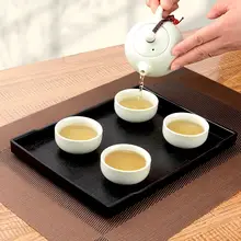ミニ茶托【長方形・ブラック・家庭用・オフィス用】