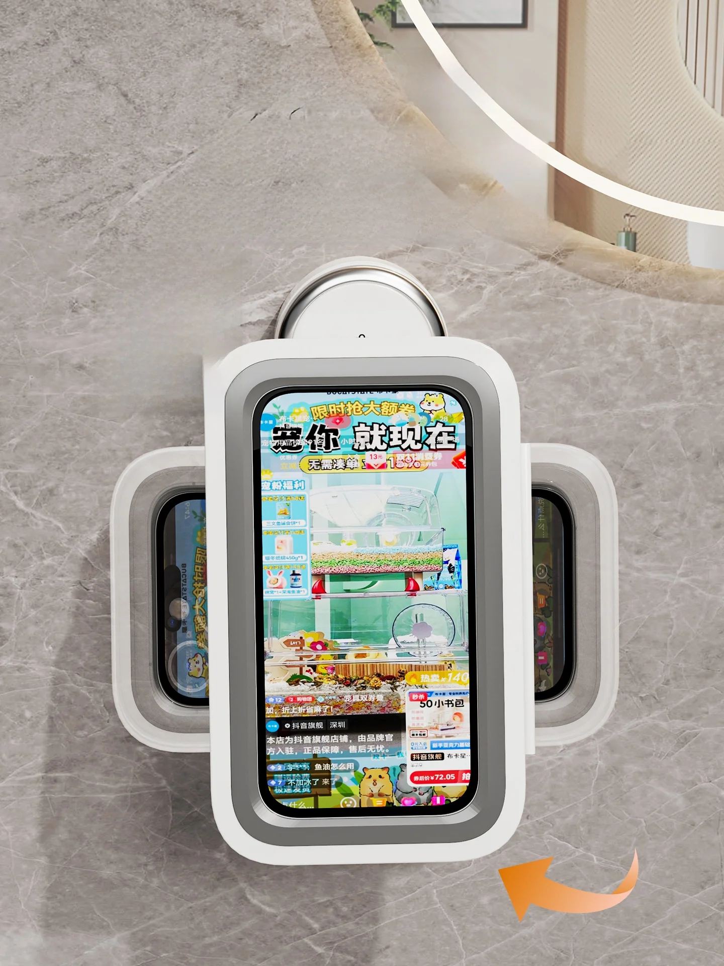 吸盤式防水スマホホルダー：バスルームで360度回転可能な実用性を徹底検証