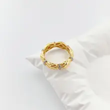 菱形カットの碧玺ダイヤモンドリング【開口デザイン・重ね付け・女性用・軽奢】（セットアップ対応）