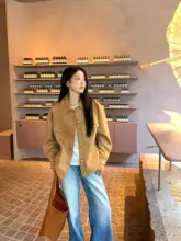 高級感あるレトロデザインのジャケット【ルーズフィット・春用・レディース】