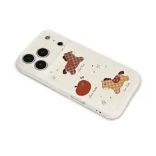 レトロチェック柄のマホビース二合一スマホケース【iPhone対応・華為・小米・OPPO対応】（セットアップ対応）