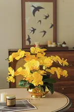 インテリアに最適！胡蝶蘭の造花 arrangement【リビング・ダイニング用・装飾用】