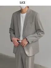 洗練されたデザインの韓国風ビジネスジャケット【男性用・秋用・スリムフィット】