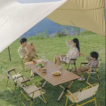 Urbanwave アウトドア用折りたたみテーブル＆椅子【持ち運び便利・ピクニック用】（セットアップ対応）
