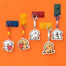 マルチーズの刺繍付きぬいぐるみキーホルダー【可愛い韓国風・バッグチャーム・ギフトに最適】