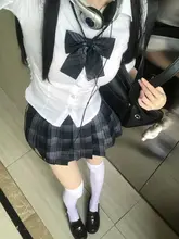 高ウエストチェック柄JK制服風プリーツスカート【夏用・レディース】