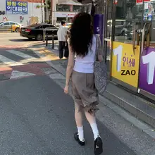 美式レトロ風アセテート不規則スリットミディスカート【夏用・デザイン性のあるおしゃれ】