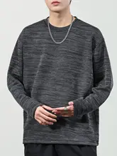 ルーズフィット 長袖クルーネックTシャツ【カジュアル・秋冬向け】