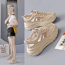 通気性のある女性用サンダル【薄型・オープントゥ・柔らかいソール・スポーティデザイン】