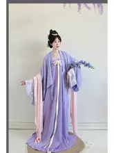 ワンピース漢服女性の春と秋の胸までの長さのシャツとスカートワンピース