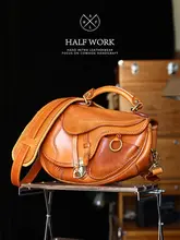 HALF WORK ヴィンテージサドルバッグ【本革・手作り・ショルダーバッグ】