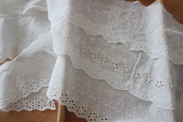 つけ襟 レース素材：片側綿布エッジ刺繍長尺の実用性と使い方