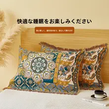 四層ガーゼコットン枕巾【吸汗・滑り止め・カップル用】（セットアップ対応）