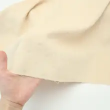 極上の柔らかさの浅いベージュと銀色のドット模様のカシミヤウールコート用生地