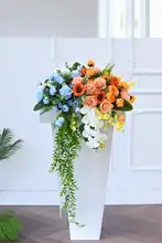 高級造花のビジネス会議用講演台装飾フラワー【下垂花・サインテーブル用】