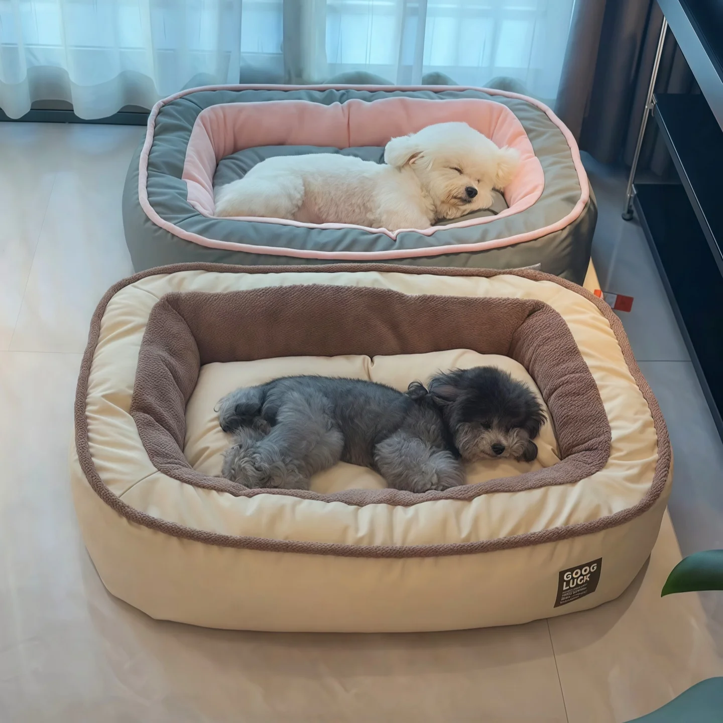 大型ペット用ベッド：四季対応・洗える・冬用厚手で犬猫兼用