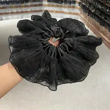 パリ風レース薄手ヘアバンド【ブラック・バンカー用・ヴィンテージスタイル】
