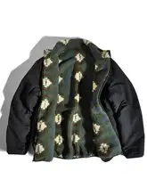 厚手リバーシブルコットンジャケット【フェイクシープスキン・アメリカンカジュアル・スタン ドカラーデザイン】