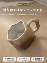レトログリーンの高級感あるソファクッション【四季対応・雪ニール製・固定防滑カバー】