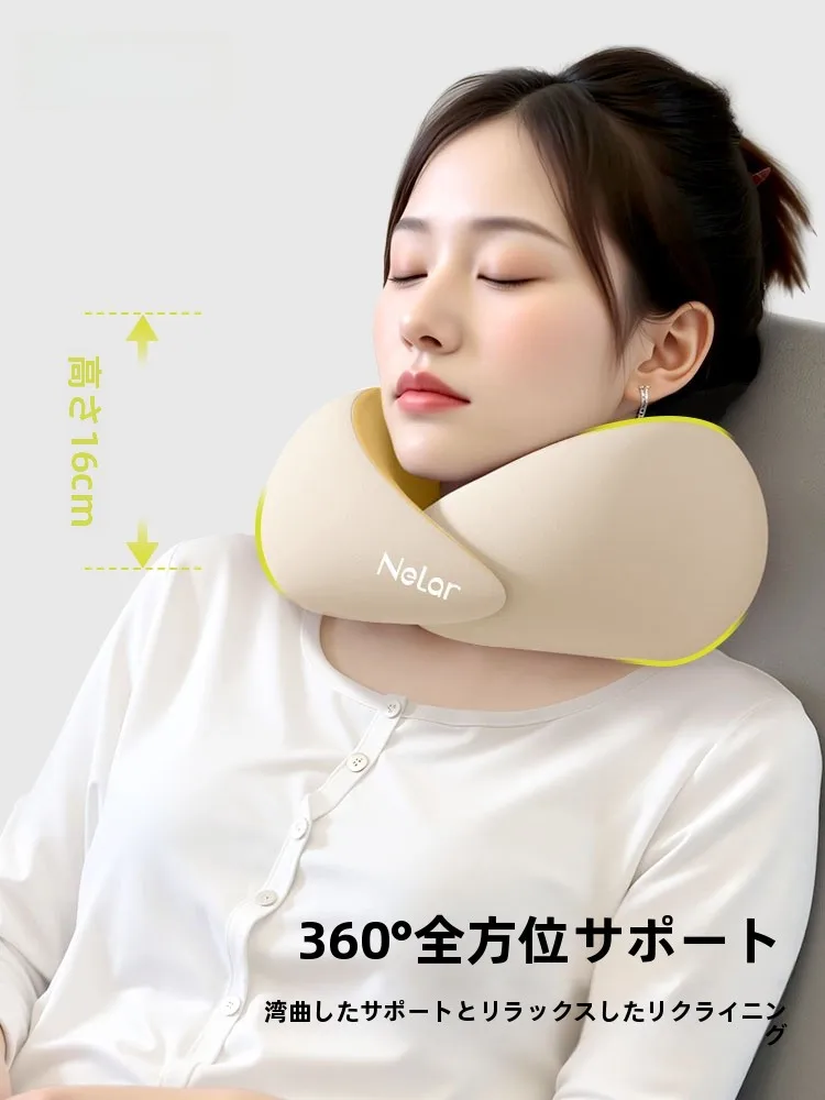 U字型ネックピロー：旅行用携帯可能の快適睡眠サポートと収納設計