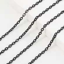 黒色のチタン製O字と十字の細身ネックレス【Diy用・洗練されたデザイン】