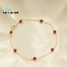 天然南紅瑪瑙のブレスレット【調整可能・ミニタイプの留め具】