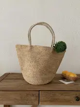 ラフィアバッグ レディース 2WAY ハンドバッグ ショルダー 編み込み シンプル ビーチ リゾート バカンス 夏