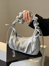 流行の銀色斜めがけバッグ【ファッション・タフタ・ショルダーバッグ】