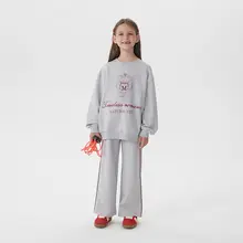 女児用カジュアル学院風スポーツパーカー【秋用・長袖・極上の柔らかさ】（セットアップ対応）